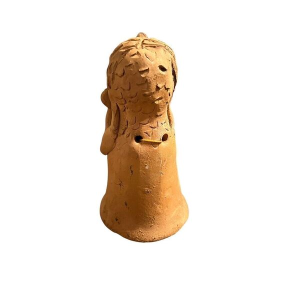 Josefina Aguilar Mexican Folk Art Pottery Clay BIRD BELL Ceramic Signed - Picture 4 of 11
